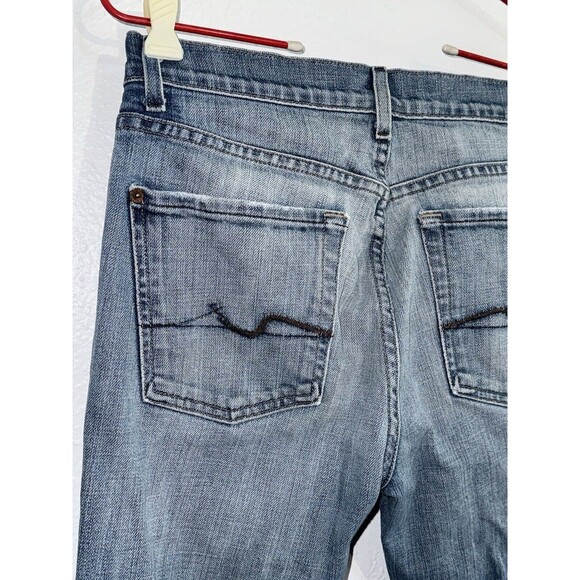 VTG 7 Seven For all Mankind Jeans Womens Sz 30 Light Wash Bootcut Made in USA - Picture 9 of 16